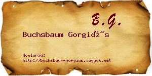 Buchsbaum Gorgiás névjegykártya